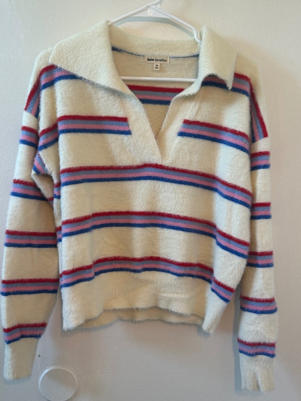 Soft Striped Collared Sweater from Saint Geraldine